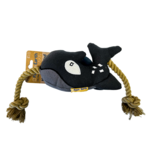 Paws 4 Earth Dog Toy Stuffed Killer Whale Rope-dog-The Pet Centre