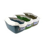POOWEE Cat Litter Pan with High Sides & Rim-cat-The Pet Centre
