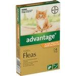 Advantage Flea Treatment for Small Cat & Kitten <4kg 4 pack-cat-The Pet Centre