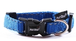 Pet One Collar Adjustable Reflective 15mm 24-37cm Blue-dog-The Pet Centre