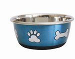 Stainless Steel Durapet Fashion Bowl - Blue 500ml-dog-The Pet Centre