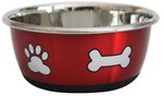 Stainless Steel Durapet Fashion Bowl - Red 500ml-dog-The Pet Centre
