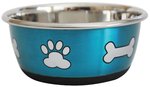 Stainless Steel Durapet Fashion Bowl - Blue 950ml-dog-The Pet Centre