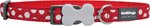 Red Dingo Dog Collar Spots White on Red Medium 20mm x 30-47cm-dog-The Pet Centre