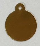 Personalised IMARC Circle Tag Large Gold-dog-The Pet Centre