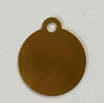 Personalised IMARC Circle Tag Small Gold-dog-The Pet Centre