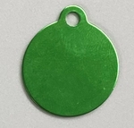 Personalised IMARC Circle Tag Small Green-dog-The Pet Centre