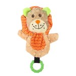 Snuggle Friends Puppy Lion W Teether-soft-toys-The Pet Centre