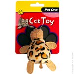Pet One Cat Toy - Plush Leopard Tortoise 10.5cm-plush-The Pet Centre