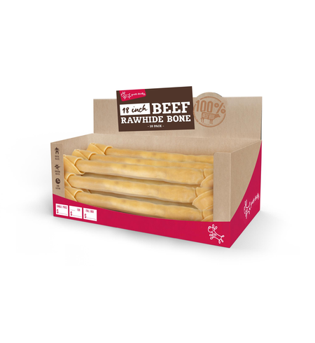 Yours Droolly Beef Rawhide Bone 18 inch