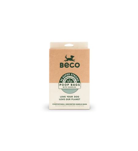 Beco Poop Bags Compostable with Handle - 96pk