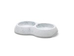 Savic Delice Double Pet Bowl 10.5cm Marble-cat-The Pet Centre