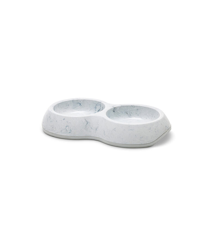 Savic Delice Double Pet Bowl 10.5cm Marble