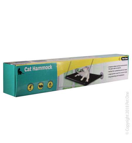 Pet One Cat Window Hammock 67 L X 40cm D Black