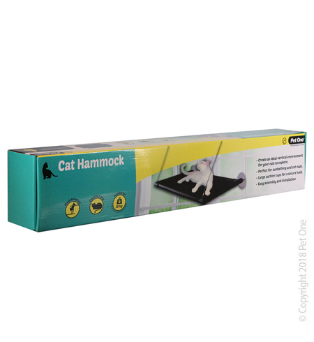 Pet One Cat Window Hammock 67 L X 40cm D Black