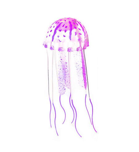 Aqua One Ornament - Jellyfish Float Sml Glow In Dark Mixed Colour