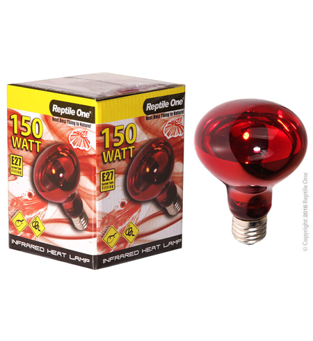 Reptile One Heat Lamp Infrared Medi Lamp 150W E27 Screw Fitting