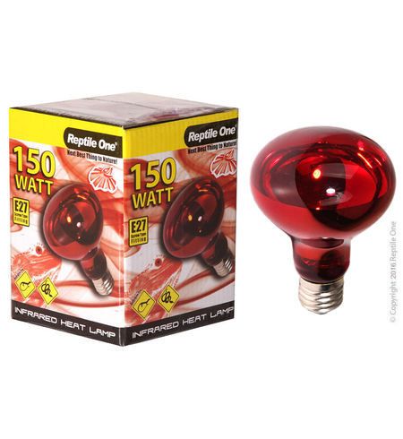 Reptile One Heat Lamp Infrared Medi Lamp 150W E27 Screw Fitting