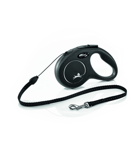 Flexi New Classic Cord 5m Black (S) Retractable Leash