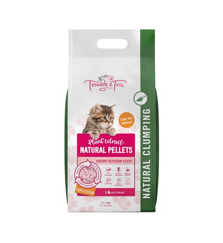 Trouble & Trix Natural Cat Litter 7lt - Cherry Blossom