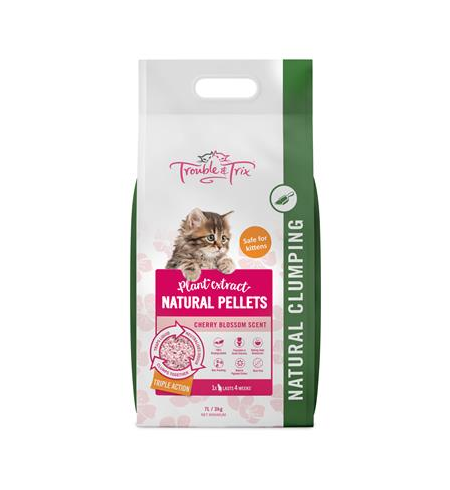 Trouble & Trix Natural Cat Litter 7lt - Cherry Blossom