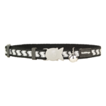 Red Dingo Cat Collar Reflective Ziggy Black 12mm x 20-32cm-cat-The Pet Centre