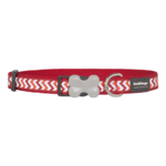 Red Dingo Dog Collar Reflective Ziggy Red Small 12mm x 20-32cm-dog-The Pet Centre