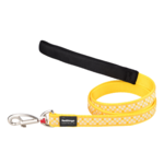 Red Dingo Dog Lead Gingham Yellow Medium 20mm x 1.2m-dog-The Pet Centre