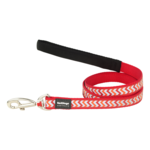 Red Dingo Dog Lead Reflective Ziggy Red Medium 20mm x 1.2m-dog-The Pet Centre