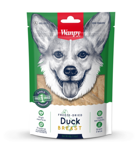 Wanpy Freeze Dried Duck Breast Dog Treat 40g