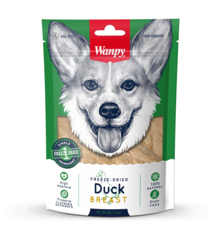 Wanpy Freeze Dried Duck Breast Dog Treat 40g