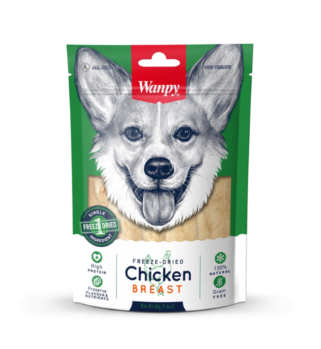 Wanpy Freeze Dried Chicken Dog Treat 40g