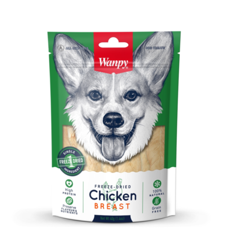 Wanpy Freeze Dried Chicken Dog Treat 40g