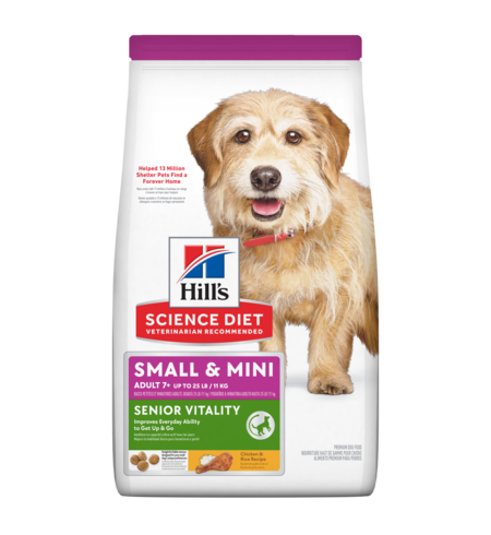 Hill's Science Diet Adult 7+ Senior Vitality Small & Mini Dry Dog Food 1.58kg