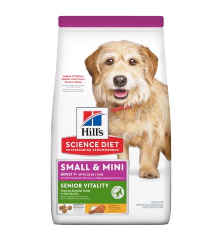 Hill's Science Diet Adult 7+ Senior Vitality Small & Mini Dry Dog Food 1.58kg