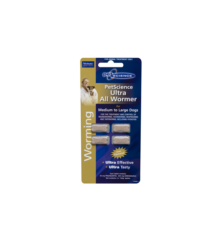 Pet Science Ultra All Wormer for Medium and Large Dogs