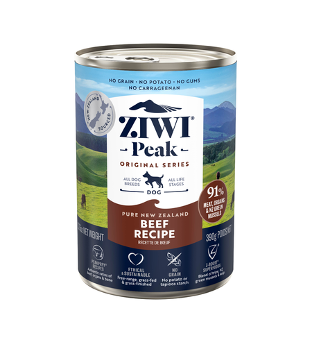 Ziwi Peak Beef Dog Food Can 390g