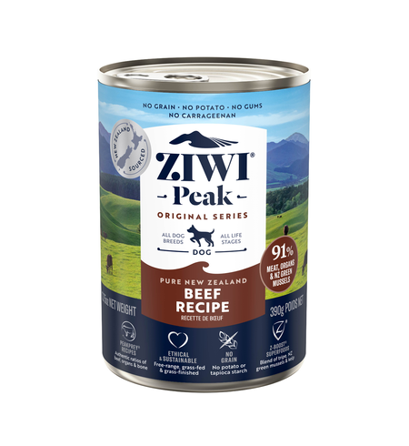 Ziwi Peak Beef Dog Food Can 390g