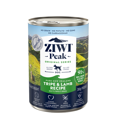 Ziwi Peak Tripe & Lamb Dog Food Can 390g