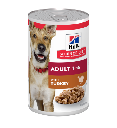 Hill's Science Diet Adult with Turkey Canned Wet Dog Food 370g