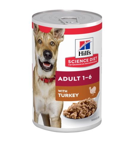 Hill's Science Diet Adult with Turkey Canned Wet Dog Food 370g