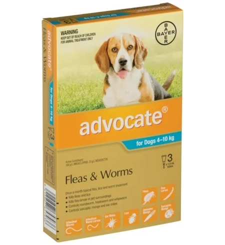 Advocate Medium Dog 4-10kg 3pk