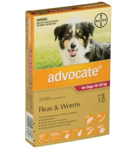 Advocate Large Dog 10-25kg 3pk