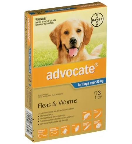 Advocate X-Large Dog Over 25kg 3pk