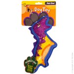 Pet One Adventure Squeaky Dinosaur Colourful 27cm-dog-The Pet Centre