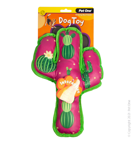 Pet One Interactive Squeaky Watermelon Cactus 30cm