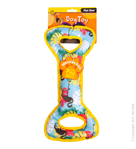 Pet One Interactive Squeaky Monkey Bone 35cm