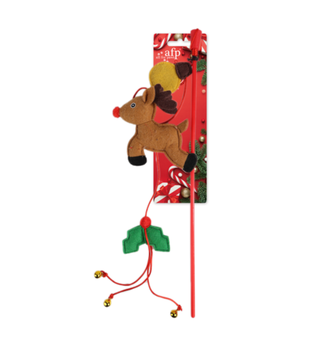 AFP Christmas Cat Wand Flying Reindeer