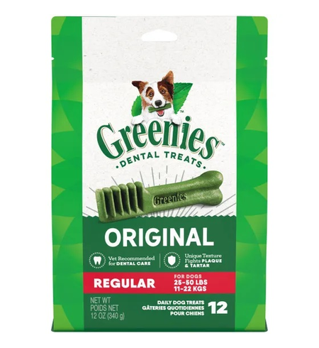 Greenies Org Regular Dental Chew 340g 12pc