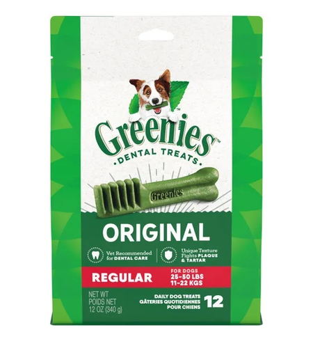 Greenies Org Regular Dental Chew 340g 12pc